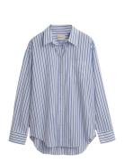 Rel Classic Poplin Striped Shirt Blue GANT