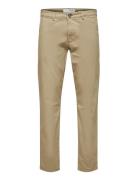 Slm175-Slim New Miles Flex Pant Noos Beige Selected