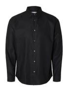 Slmslimclark Shirt Ls Noos Black Selected
