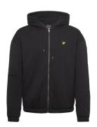 Quilted Zip Through Hoodie Black Lyle & Scott