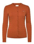 Stretch Cotton Cable Cardigan Orange GANT