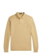 Custom Slim Fit Mesh Polo Shirt Beige Polo Ralph Lauren