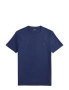 Custom Slim Fit Jersey Crewneck T-Shirt Blue Polo Ralph Lauren