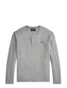 Slub Jersey Henley Shirt Grey Polo Ralph Lauren