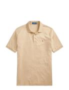 Custom Slim Fit Soft Cotton Polo Shirt Beige Polo Ralph Lauren