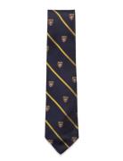 Striped Silk Narrow Repp Club Tie Navy Polo Ralph Lauren