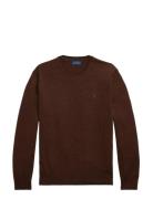 Slim Fit Washable Wool Crewneck Sweater Brown Polo Ralph Lauren
