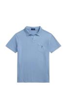 Standard Fit Cotton-Linen Polo Shirt Blue Polo Ralph Lauren