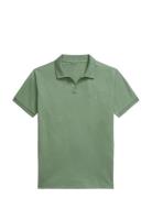 Custom Slim Fit Stretch Mesh Polo Shirt Khaki Polo Ralph Lauren