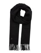 Fringe Cashmere Scarf Black Polo Ralph Lauren