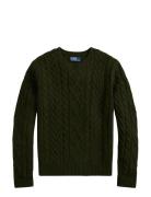 Wool-Alpaca Fisherman’s Sweater Khaki Polo Ralph Lauren