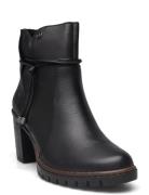 Rieker Ladies Mid Height Boots Y2567-00 Black Black Rieker