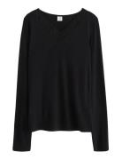 Top Viscose With Lace Black Lindex