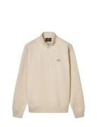 Standard Half Zip Logo Sweat Cream Mads Nørgaard
