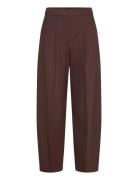 Pleated Wide Leg Trousers Brown Mango