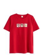 T Shirt Christmas Print Red Lindex