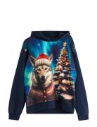 Sweatshirt Hood Christmas Ai Navy Lindex