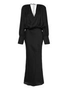 Chiffon Ls Maxi Dress Black ROTATE Birger Christensen