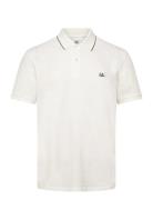 Logo-Emroidered Polo Shirt Cream C.P. Company