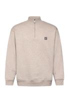 Loungewear 1/4 Zip Sweatshirt Beige Lyle & Scott