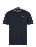 Logo Ribbed T-Shirt Navy Lyle & Scott