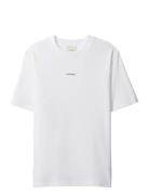 Ss Stretch Cotton Pique Nano Tee White Calvin Klein