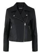 Pcsusse Leather Jacket Noos Black Pieces