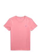 Custom Slim Fit Jersey Crewneck T-Shirt Pink Polo Ralph Lauren