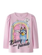 Nmfjessie Bluey Ls Top Box Noos Sky Pink Name It