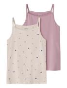 Nkfstrap Top 2P Peyote Hearts Noos Pink Name It