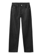 Shiny Straight-Leg Jeans Black Mango