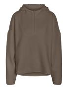 Nmcozy L/S Halfway Zip Sweater Jrs Noos Brown NOISY MAY