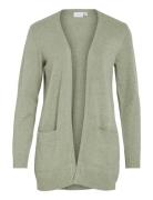 Viril Open L/S Knit Cardigan - Noos Green Vila