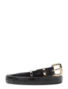 Belt In Croco 1 5Cm Black Lindex
