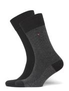 Th Men Sock 2P Nappy Herringb Black Tommy Hilfiger