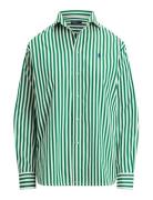 Relaxed Fit Striped Cotton Shirt Green Polo Ralph Lauren