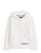 Nyc Print Zipthrough Hoodie White Tommy Hilfiger