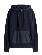 Mix Media 1/4 Zip Hoody Navy Tommy Hilfiger