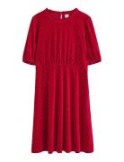 Dress Velvet With Gold Dots Red Lindex