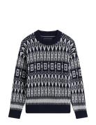 Fairisle C-Neck Sweater Navy Tommy Hilfiger