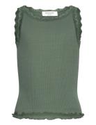 Rkbalta Modal Sl Short Lace Top Green Rosemunde Kids