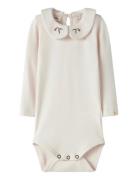 Nbffundo Emb Ls Slim Body Lil Pink Lil'Atelier