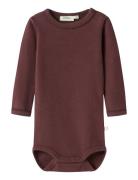 Nbfthora Haf Ls Slim Body Lil Burgundy Lil'Atelier
