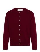 Rksofia Wool Ls Short Cardigan Burgundy Rosemunde Kids