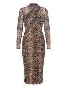 Aliyah Printed Midi Dress Patterned Bardot