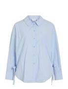 Visiji L/S Lacing Shirt Blue Vila