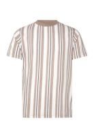 Towel Striped O-Neck Tee S/S Beige Lindbergh