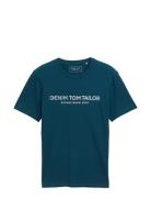 Printed T-Shirt Navy Tom Tailor