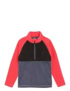 Fleece Pulli - Colorblock Red Color Kids
