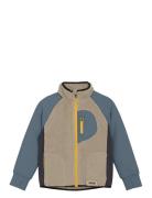 Teddy Jacket W. Fleece Sleeves Beige Color Kids